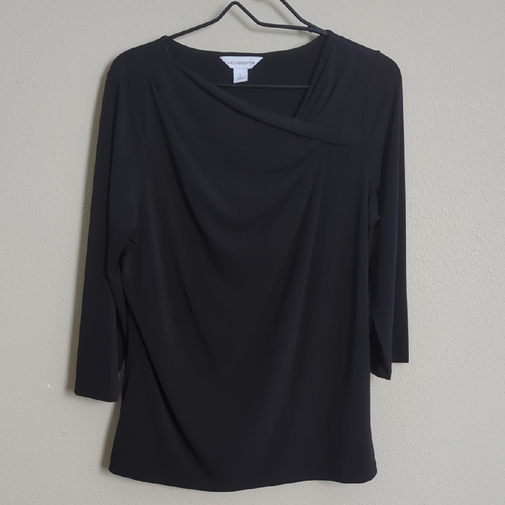 Black Draped Top